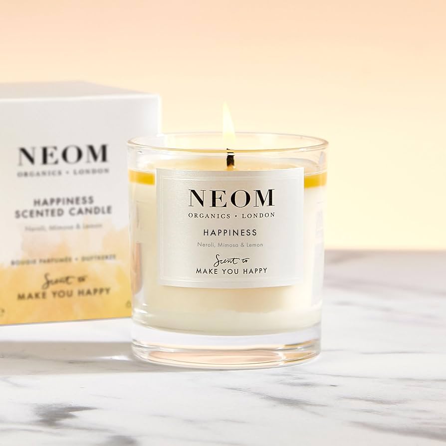 Amazon.com: NEOM- Happiness 1 Wick Candle | Neroli, Mimosa & Lemon