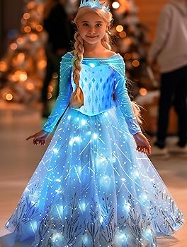 Amazon.com: Letsglow Girls Princess Costume Light Up Dress