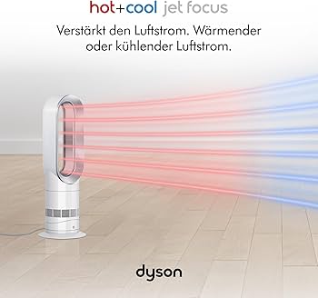Dyson Hot+Cool Jet Focus AM09 Heizlüfter und Ventilator (Weiß