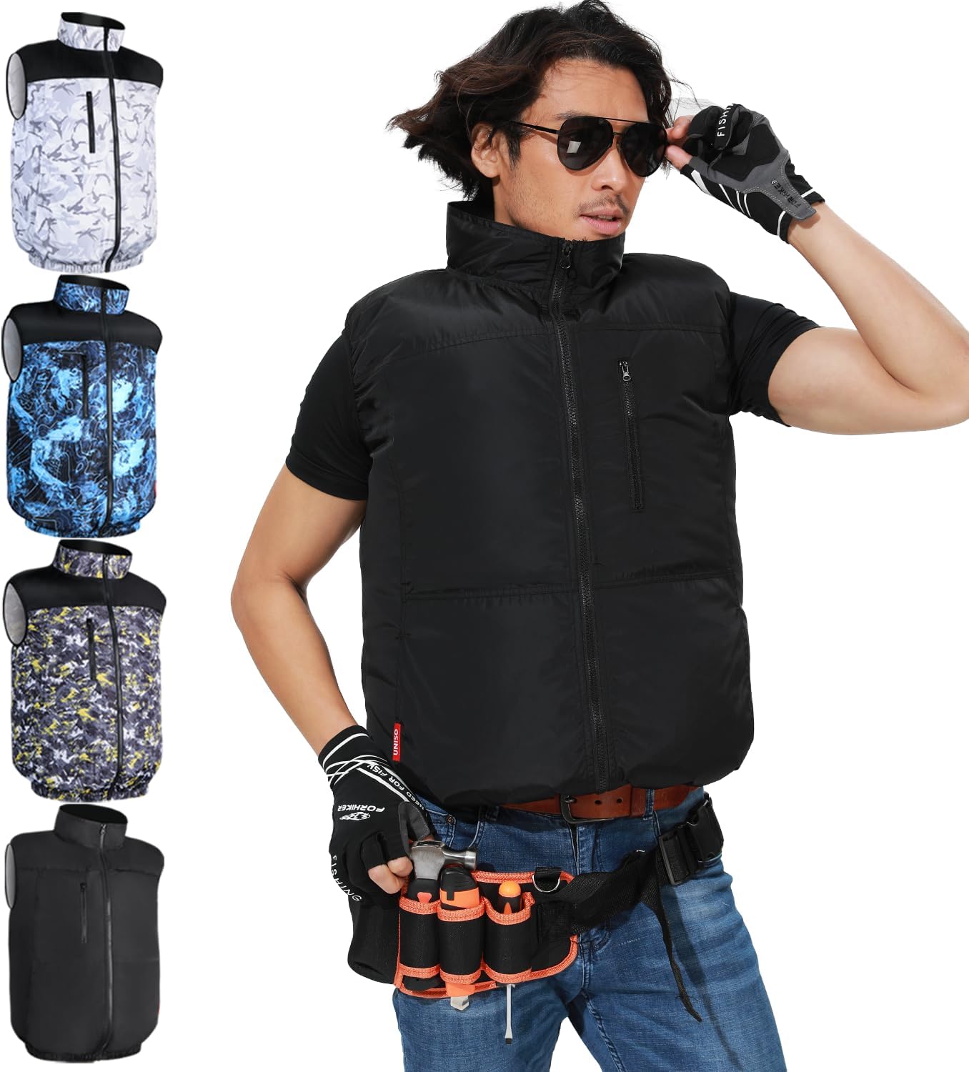 Amazon.co.jp: [UNISO] 空調作業服 UPF50+熱中症対策 男女兼用 3L