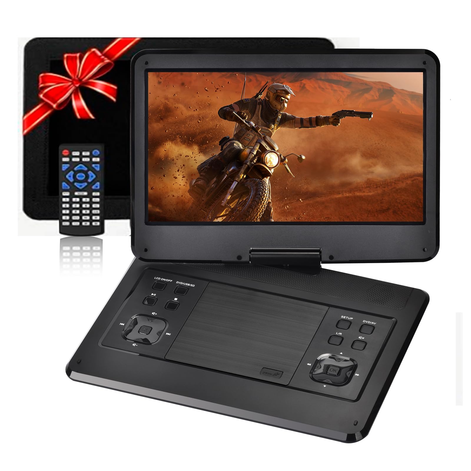 ポータブルDVDプレーヤー 17.9型 液晶 14インチ 高画質 充電式 【公式