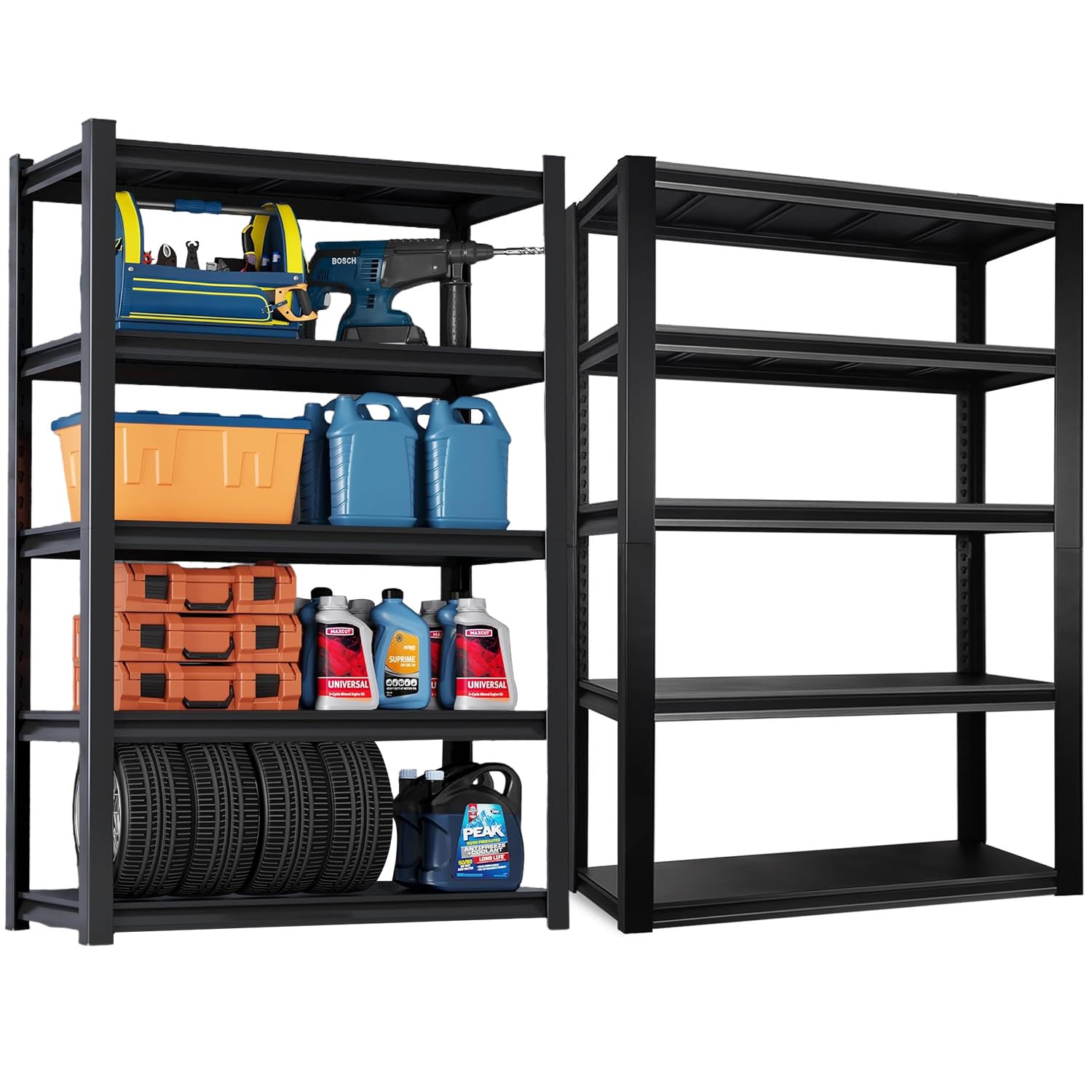 Amazon｜スチールラック本体 高耐荷重収納棚 倉庫 ガレージ メタル