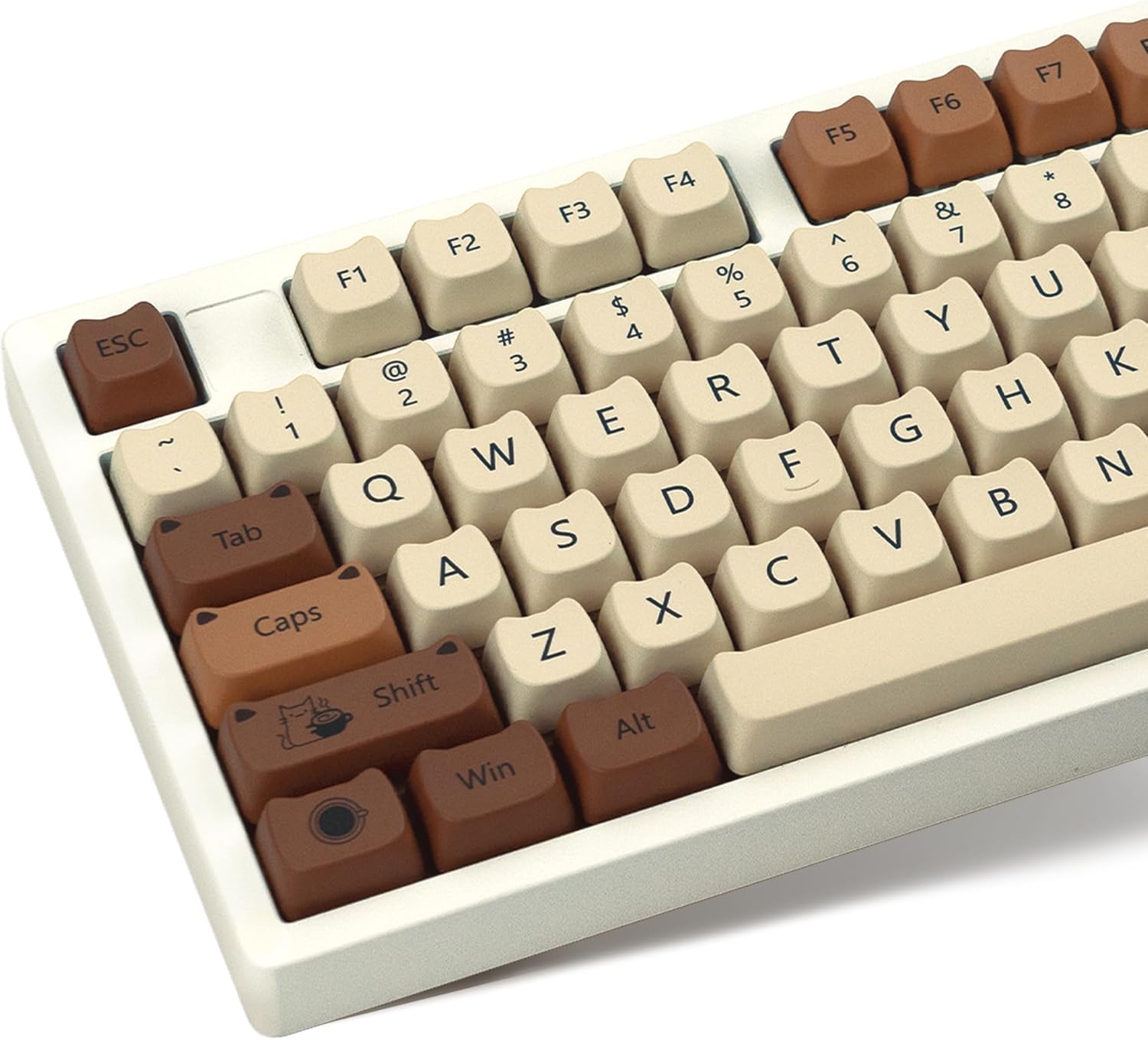 Amazon.co.jp: XVX 猫柄キーキャップセット,PBT厚型マオプロファイル