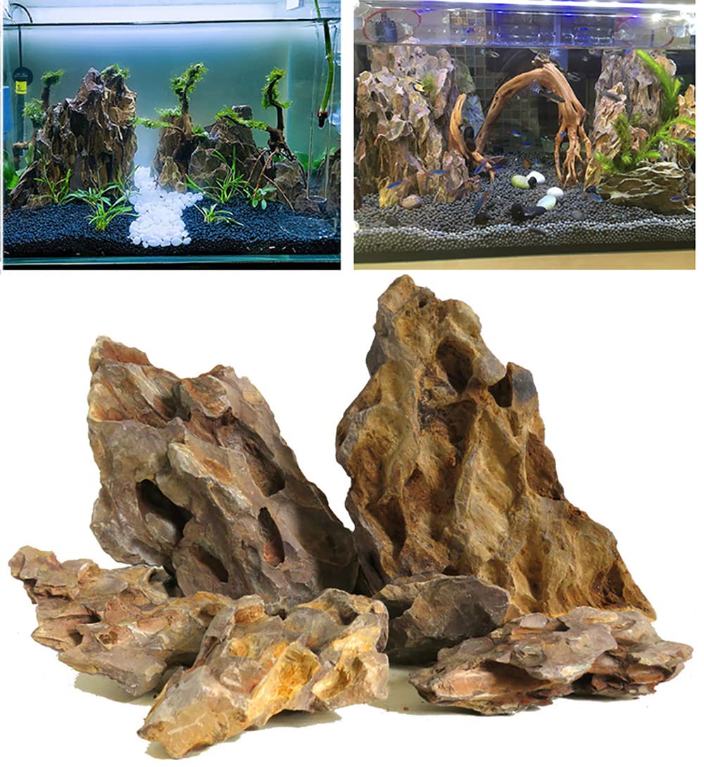 Amazon | 気孔石 黄虎石 蜂炎石 水槽 アクアリウム 花壇 ガーデニング