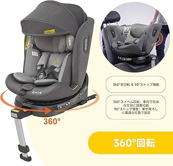 Amazon | Jovikids チャイルドシート ISOFIX、 360°回転式 i-Size R129
