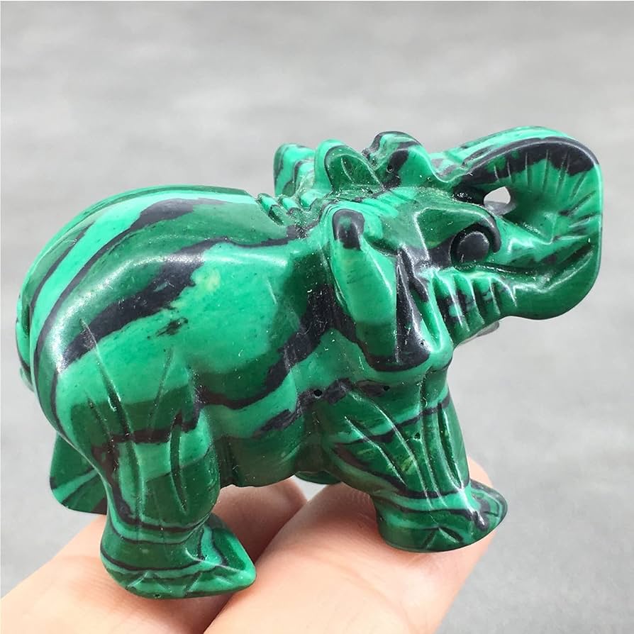 Amazon.co.jp: NaturalCrystal 彫刻合成マラカイト宝石