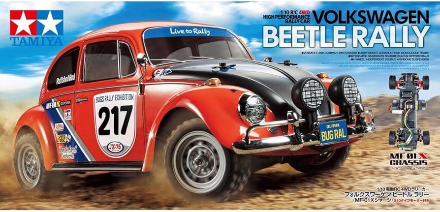 Amazon.com: TAMIYA Volkswagen Beetle Rally MF-01X TAM58650A Cars