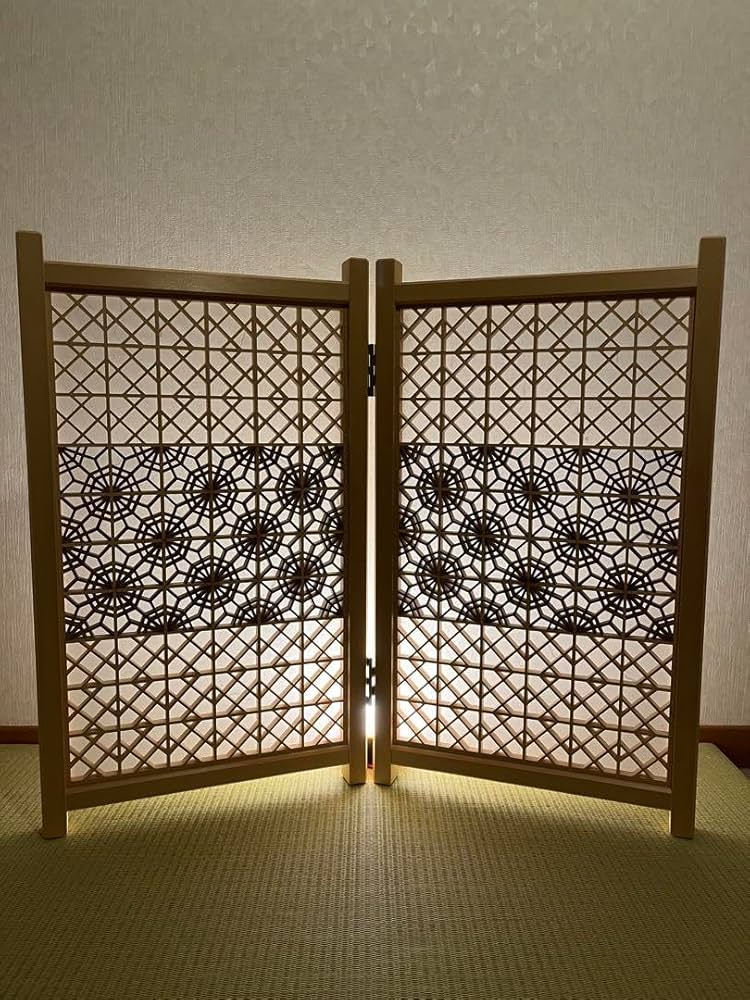 Amazon.co.jp: 組子 組子細工 衝立 パーテーション 伝統工芸品