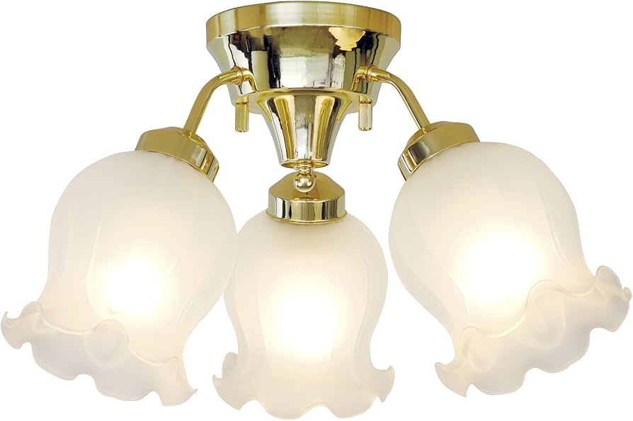 Amazon | キシマ クラシック シーリングライト Gold 3灯 GEM-6882