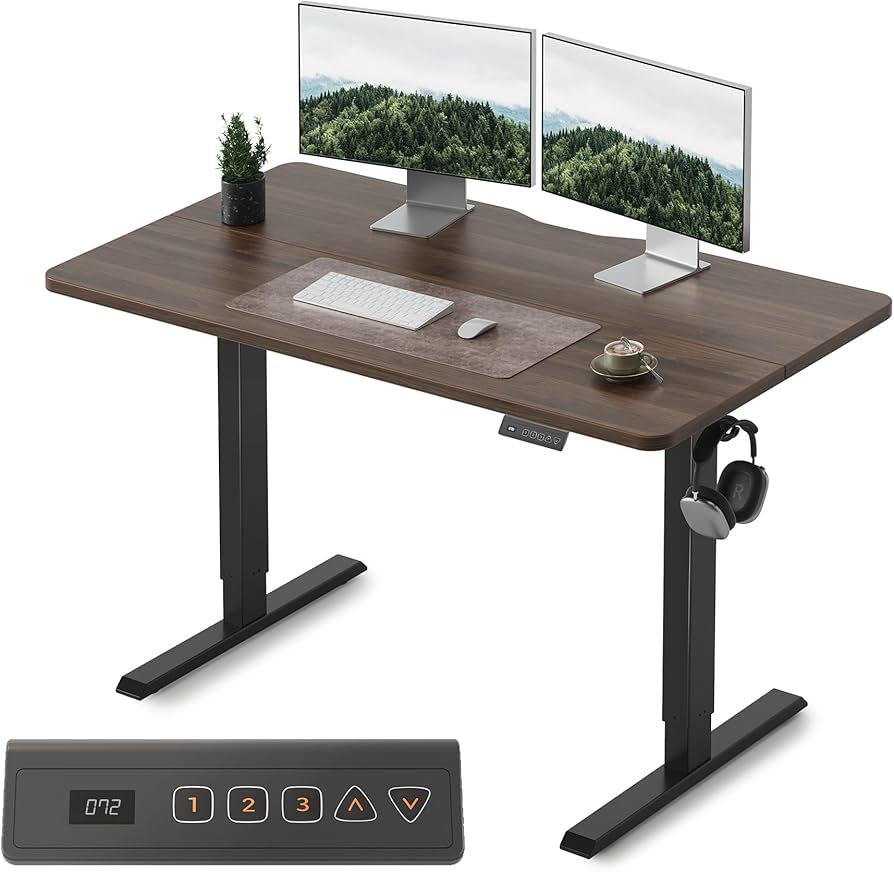 Amazon | FEZIBO 昇降デスク 電動 昇降デスク オフィスワークテーブル