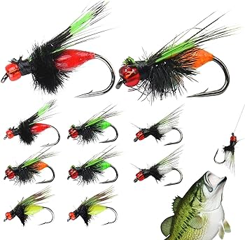 Amazon | ドライフライフィッシングフライ、フライルアー - フライ蛍光