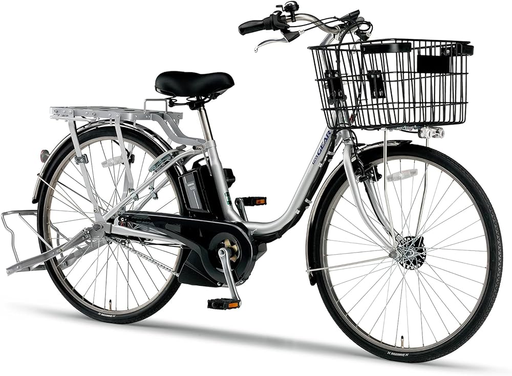 93】電動自転車 YAMAHA PAS シルバー 26インチ 93】電動自転車 YAMAHA