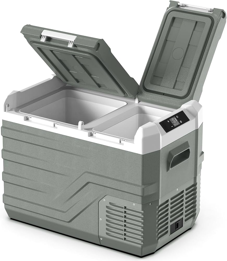 Amazon.co.jp: Alpicool 車載冷蔵庫 2室 31L ポータブル冷蔵庫 独立