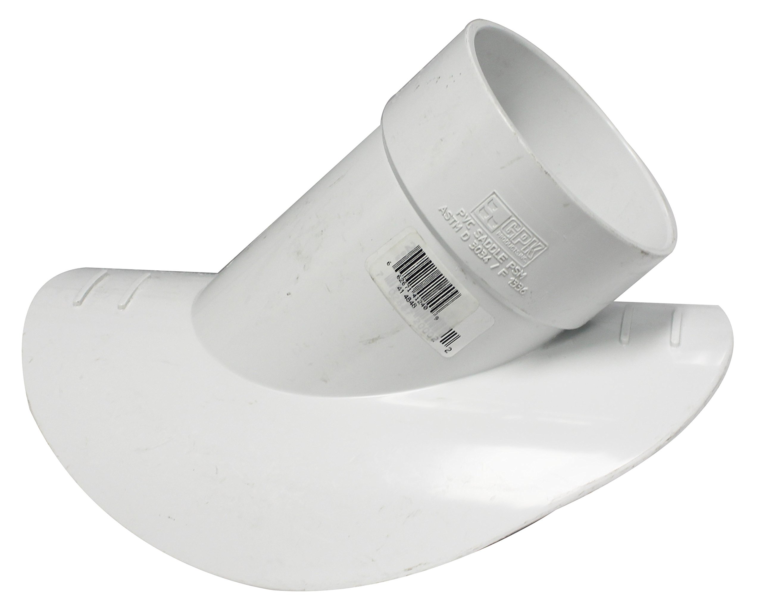 Amazon.com: Canplas 414848BC PVC Sewer 4 on 8 Saddle Wye