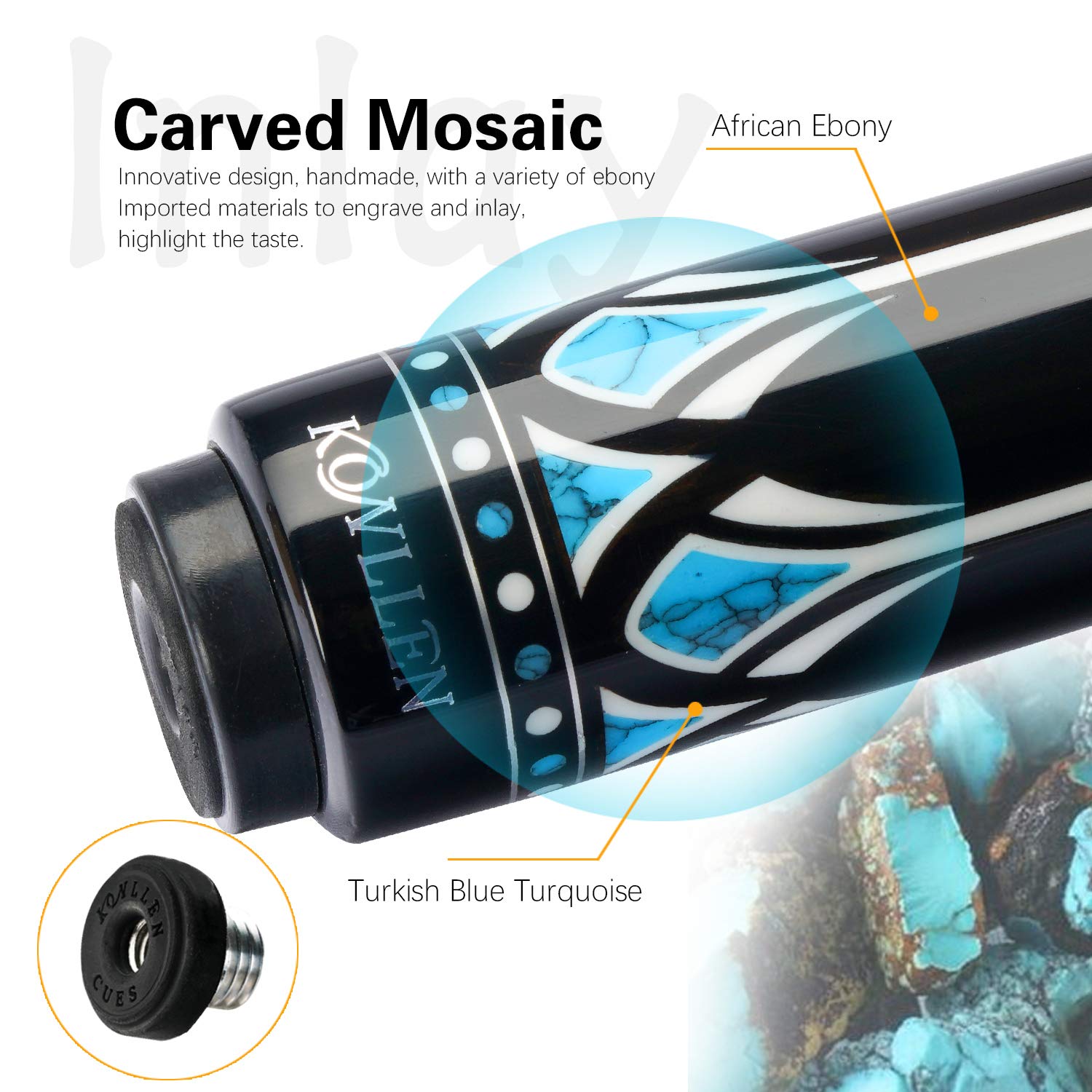 GO Custom フルカーボン プレイキュー カムイのタップ（ハード）付き