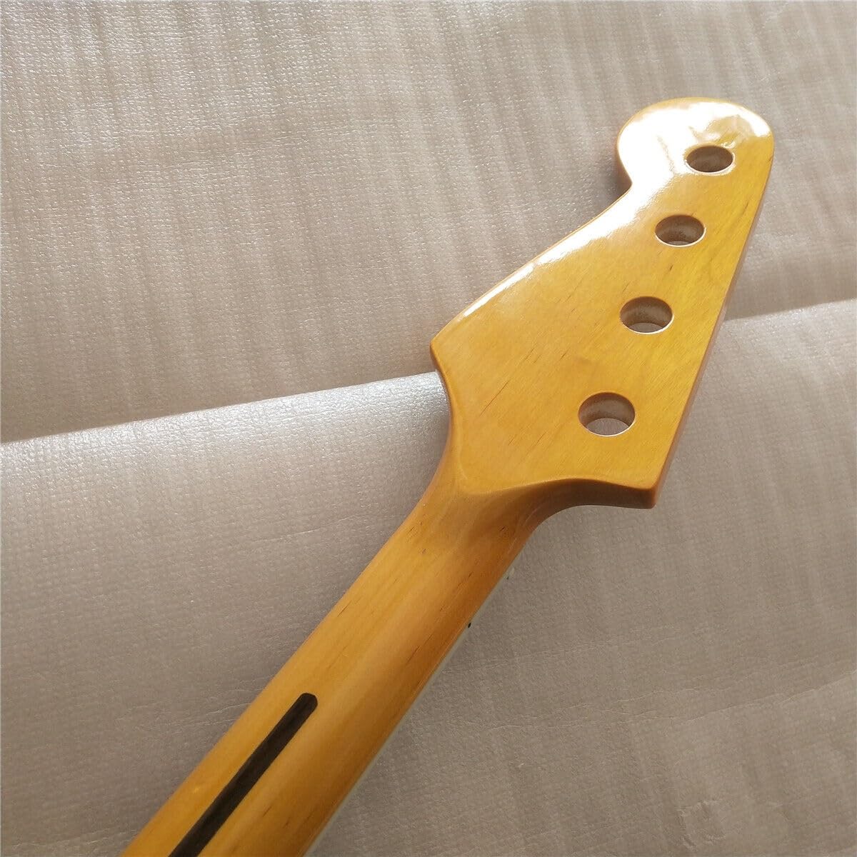 Amazon | Yeloow ジャズベースギターネックメイプル 21 フレットローズ