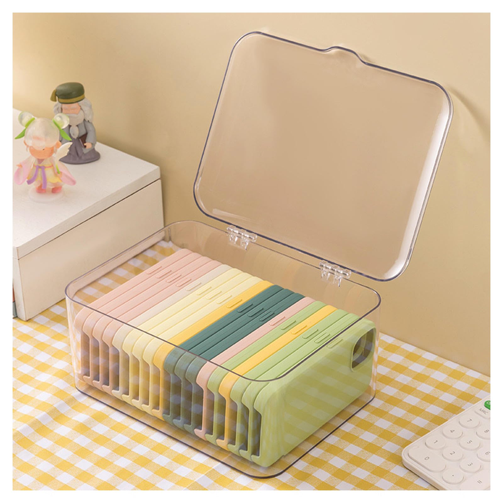 7番の3と4、2番の7と8、3番の5と9、透明ケース*3、黒色蓋付き*3 7番