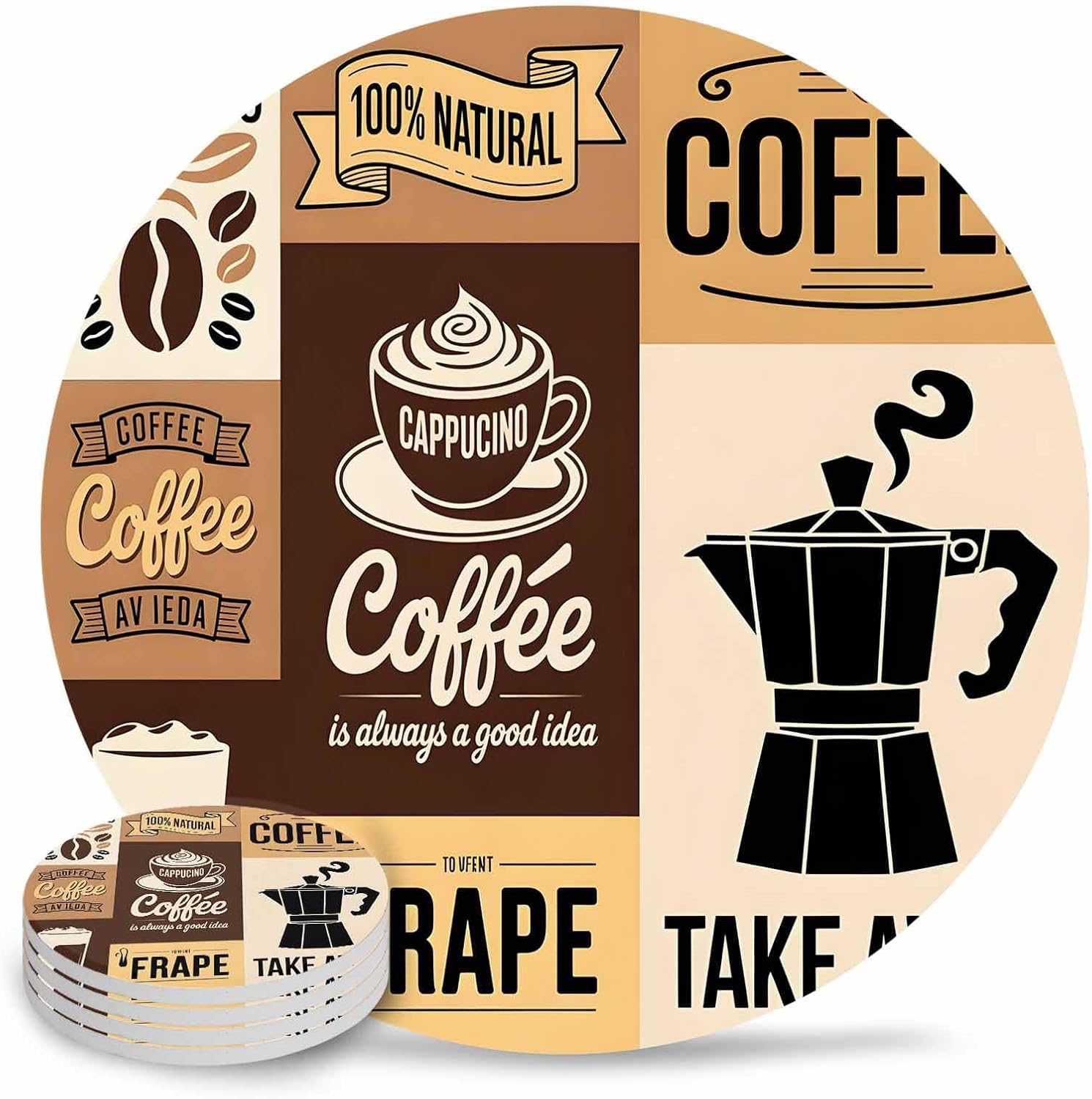 アサガラワークス OUTPUTコラボ1.5LEDコースター麻柄マットブラック