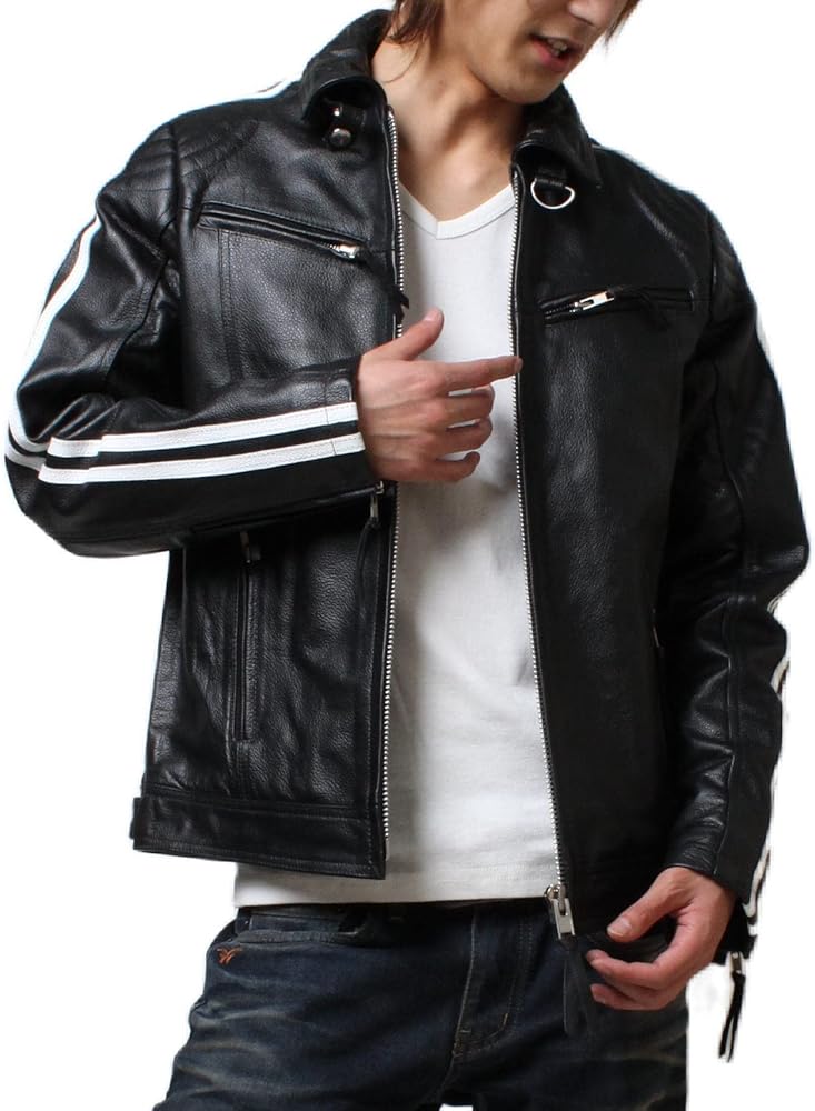 Amazon.co.jp: フリーダムレザー 本革 レザージャケット バッファロー