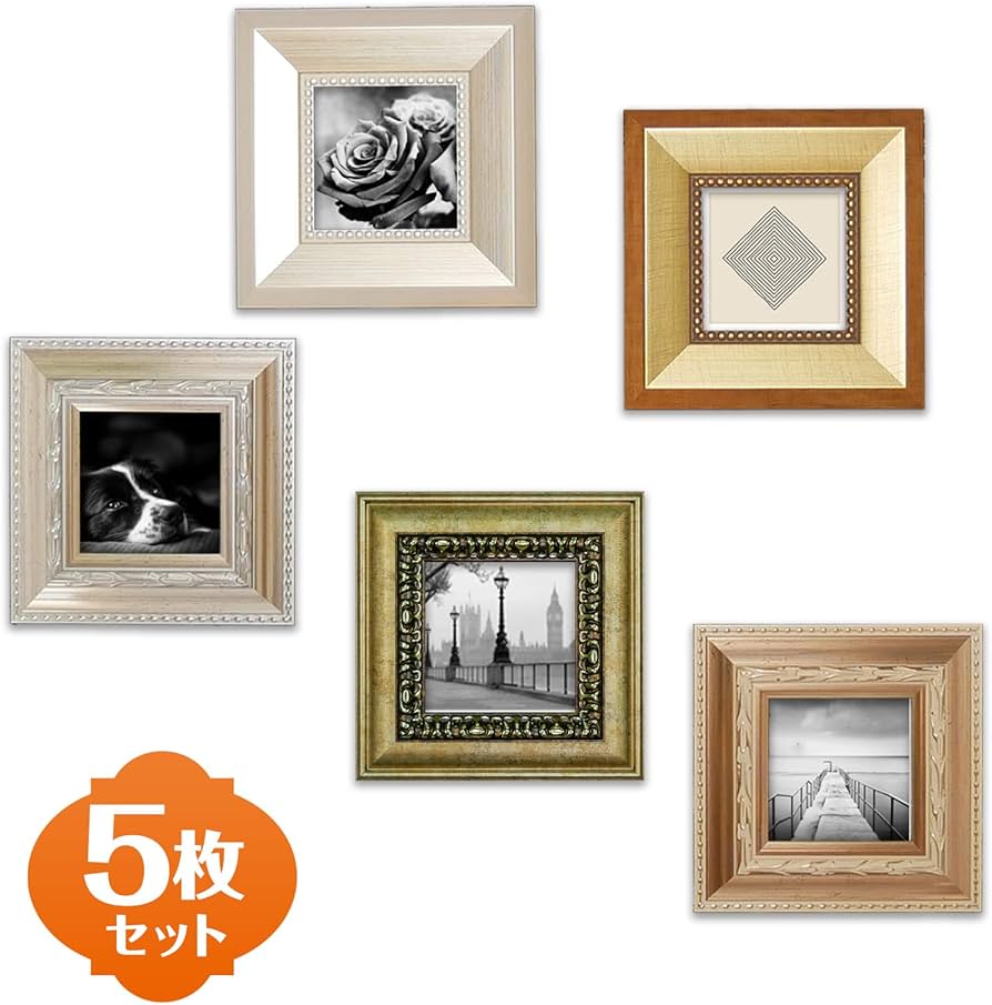 Amazon.co.jp: 小さい ミニ 額縁 額 アンティーク調 アートフレーム