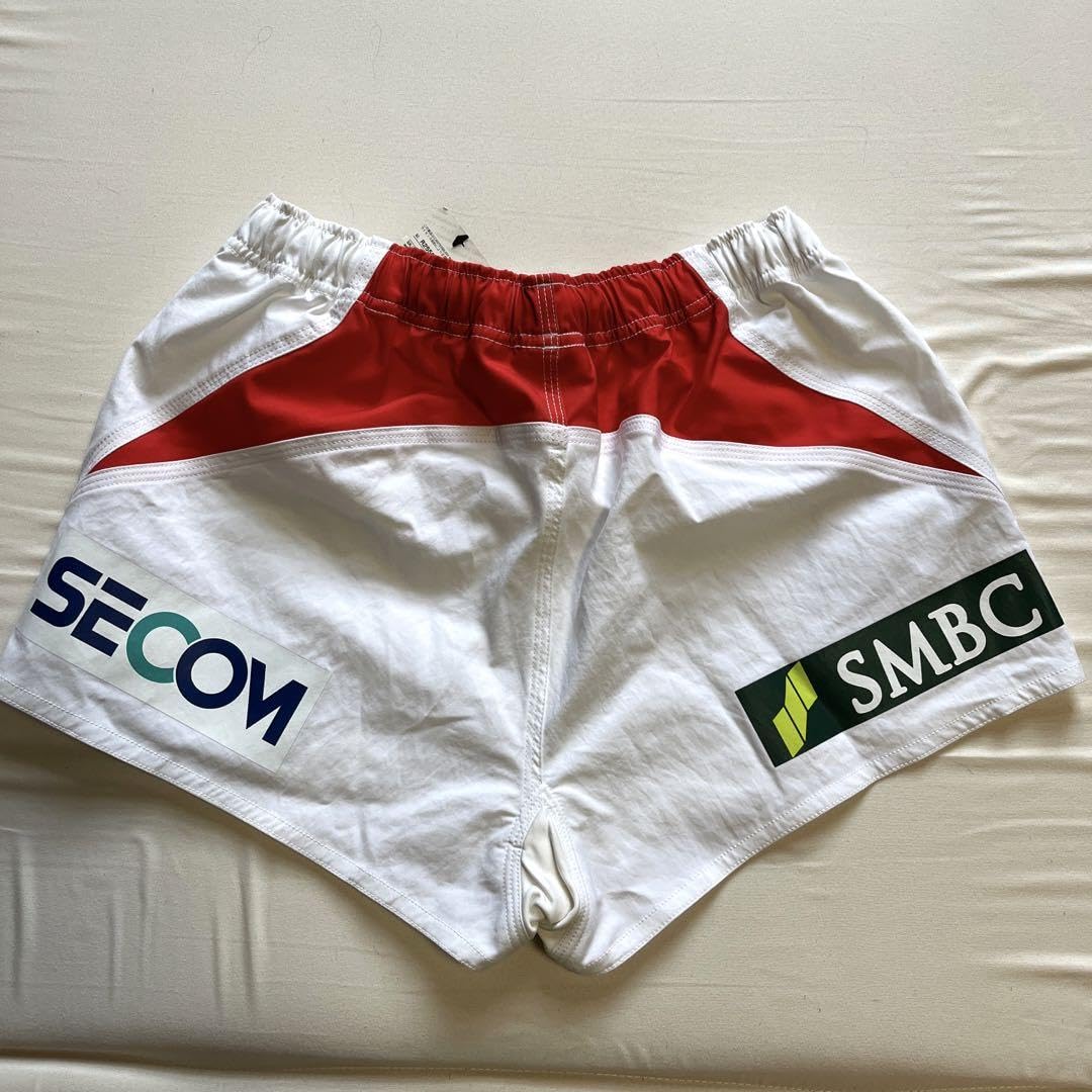 Amazon.co.jp: ラグビー日本代表選手支給品短パン白 Lサイズタグ付き