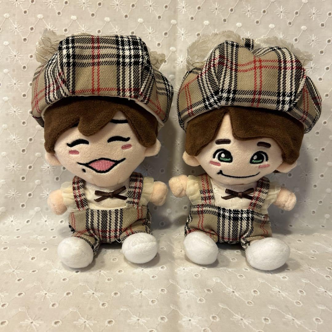 Amazon.co.jp: リボンベレー帽双子コーデセット 関西ちびぬい ぬい服 A