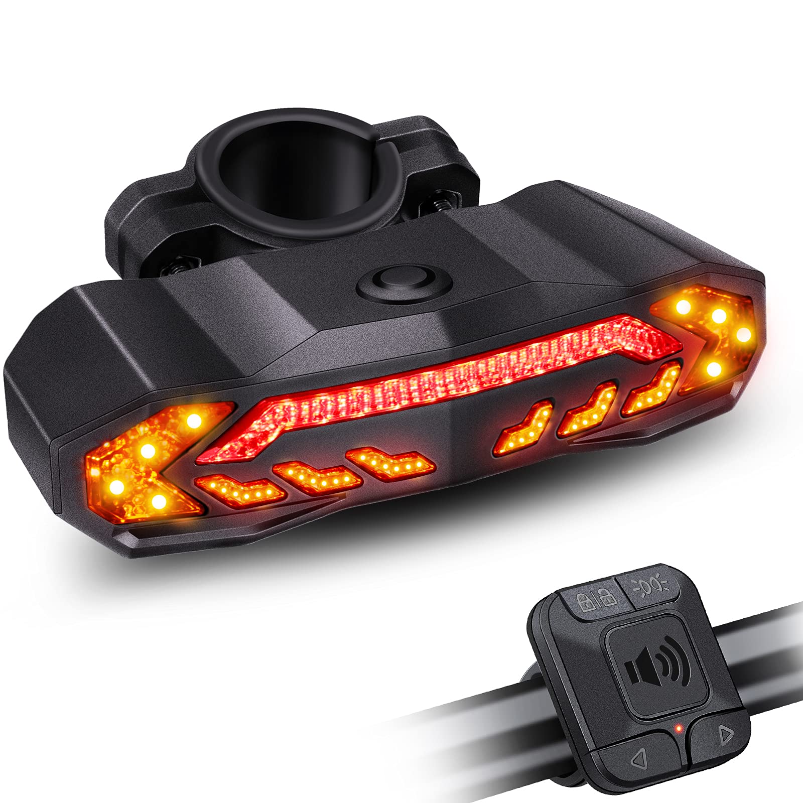 Amazon | ONVIAN 5in1 自転車 ウインカーライト アラーム 110dB 自転車