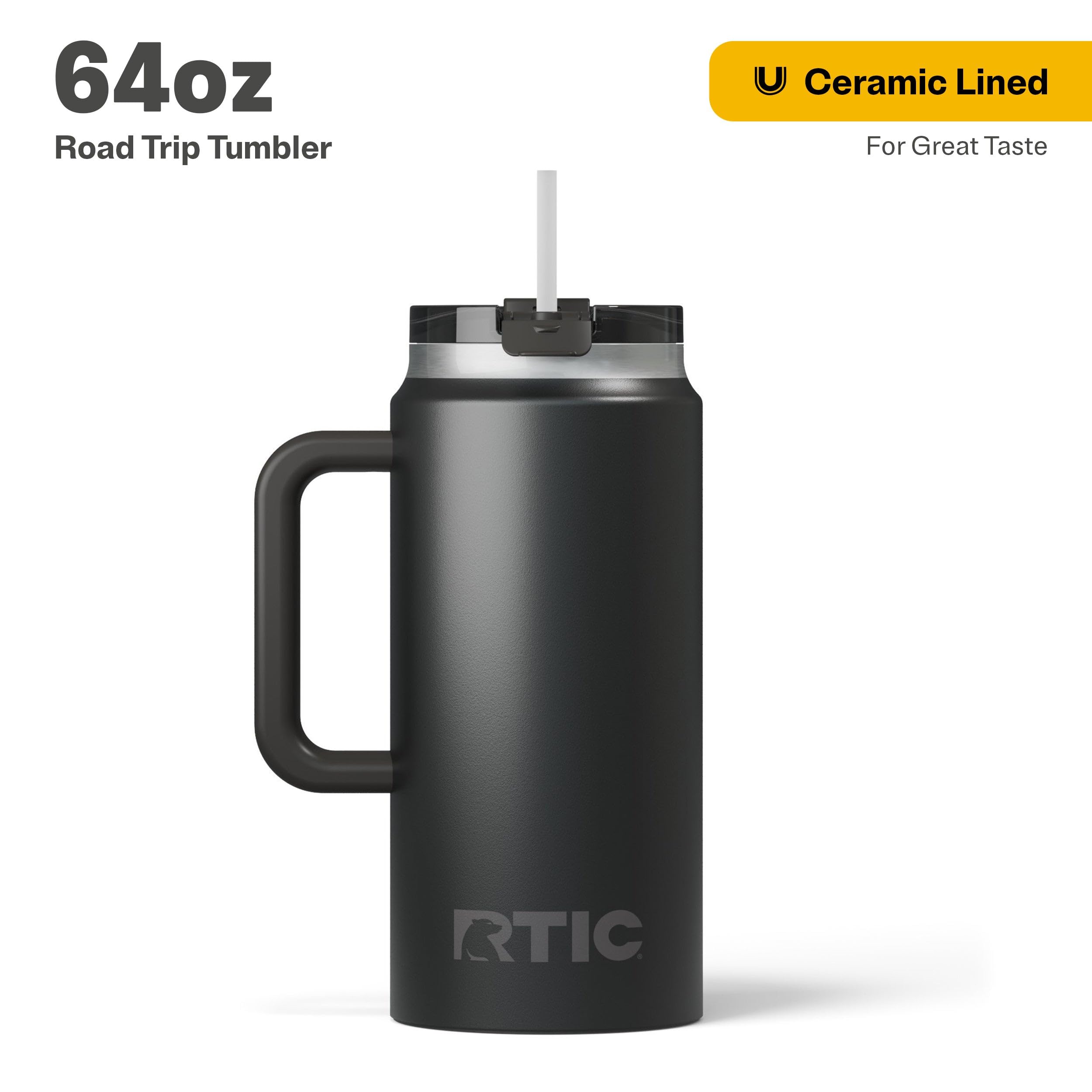 Amazon.com: RTIC 64 oz Ceramic Lined Insulated Road Trip Tumbler