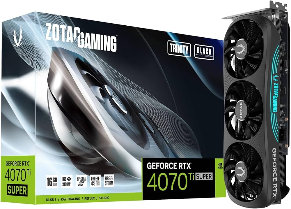 Amazon | ZOTAC GAMING GeForce RTX 4070 Ti SUPER TRINITY BLACK
