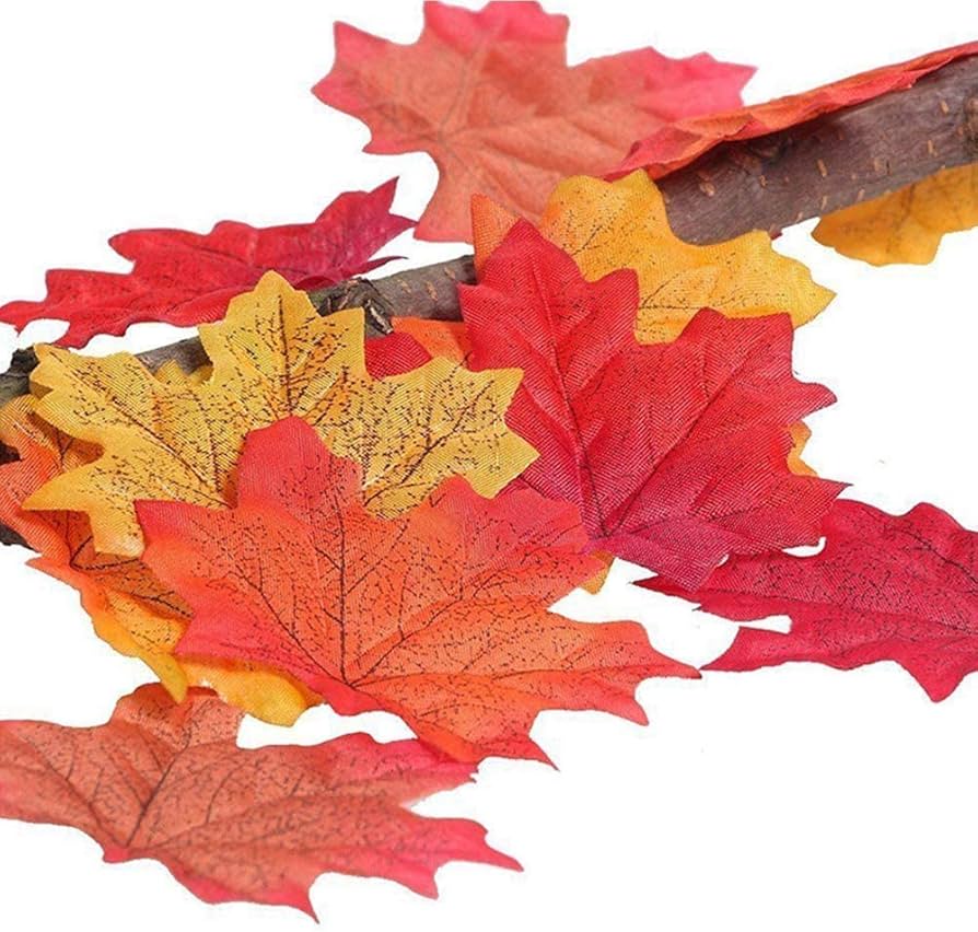 Amazon｜500枚 人工紅葉 紅葉の造花 カエデの葉 もみじ 装飾 用 造花