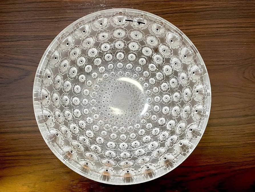 希少ラリックLaliqueシャンピニーChampigny☆クリスタルサラダボウル