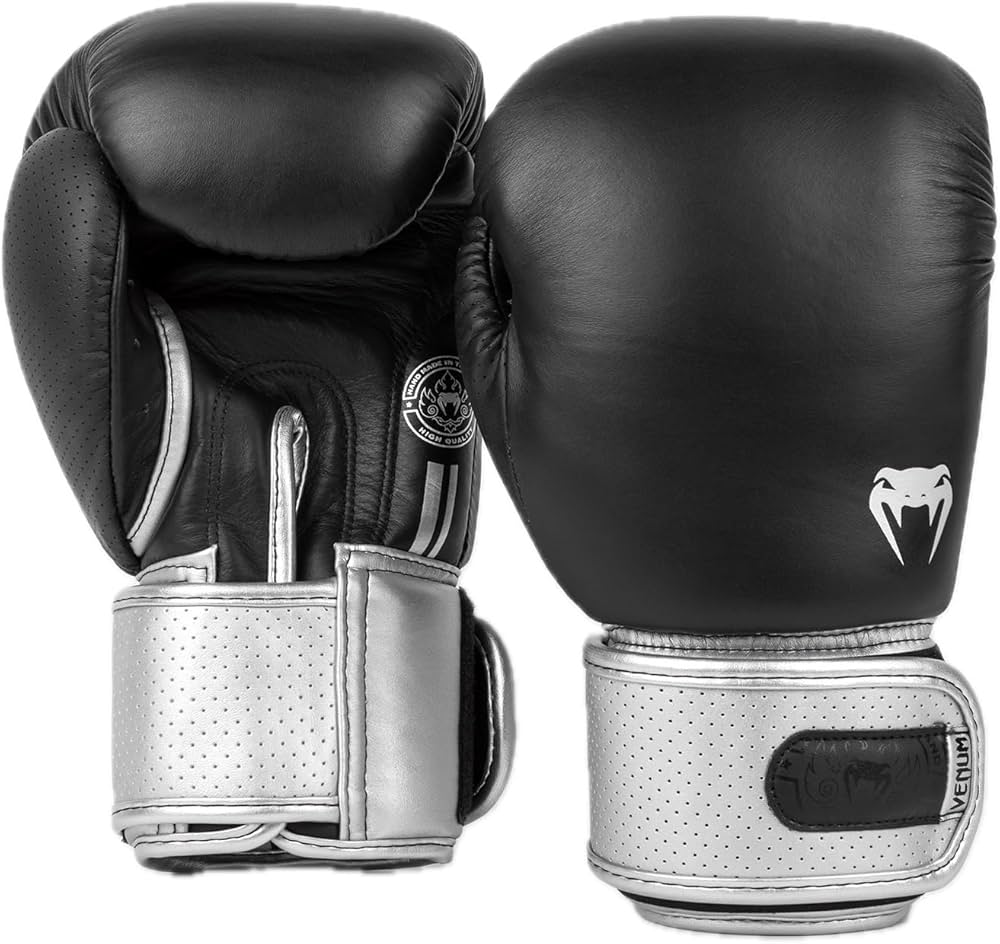 Amazon | Venum Power 2.0 ボクシンググローブ ブラック/シルバー