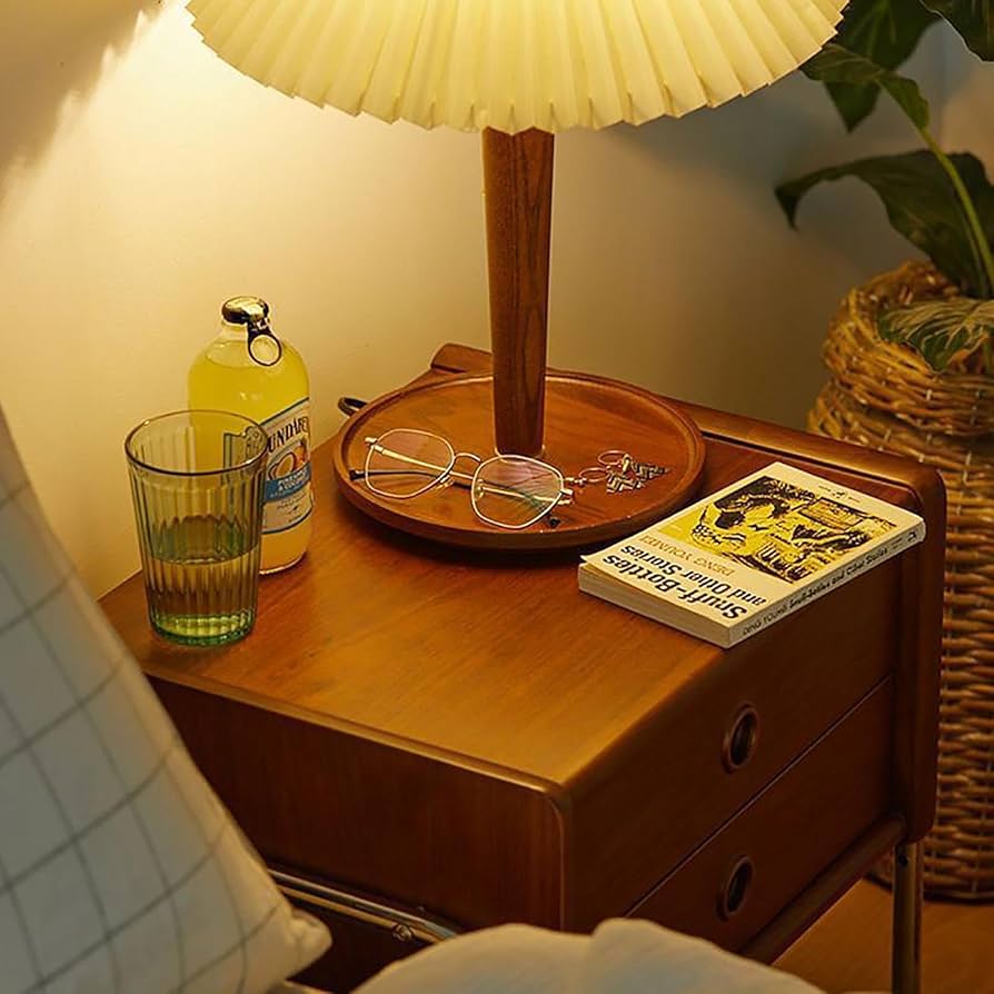 Amazon.co.jp: WestUx 素朴なヴィンテージウッドベッドサイドテーブル