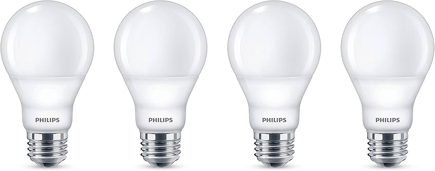 Philips LED 4 Pack A19 Soft White Dimmable Warm Glow LED, 2200