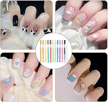 Amazon.co.jp: ネイル描画ペン、12色3Dネイルアートペン、速乾性ネイル