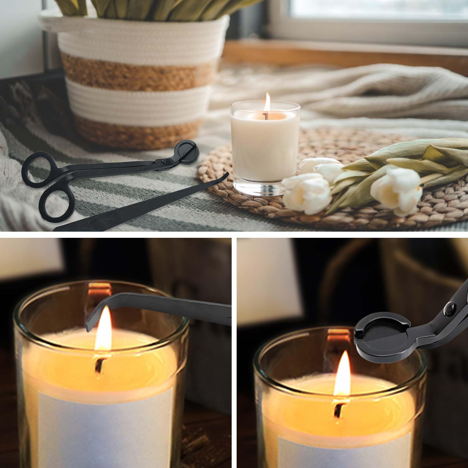 Amazon｜PAVIKE キャンドルトリマー キャンドル芯 カット 2点セット