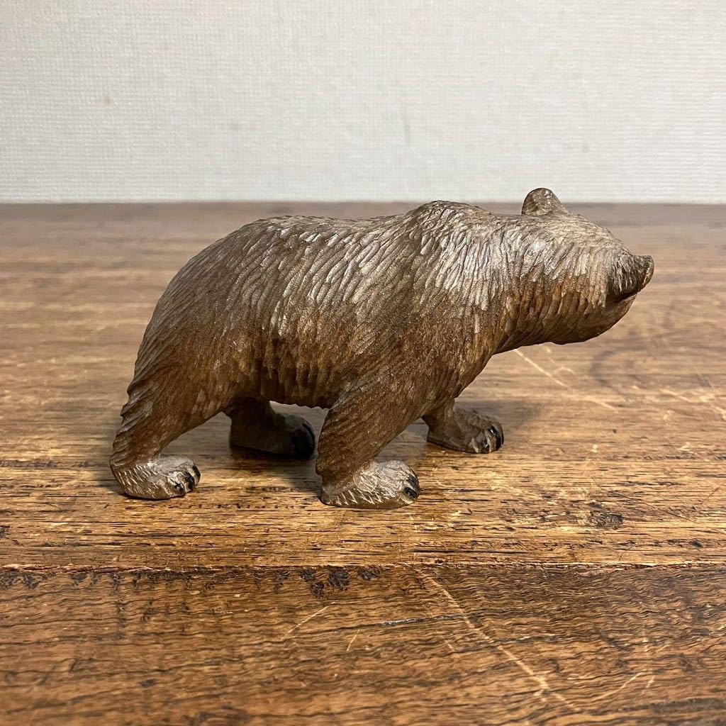 民芸品】木彫り熊の壁掛け 北海道土産 昭和期 アンティーク風 大型