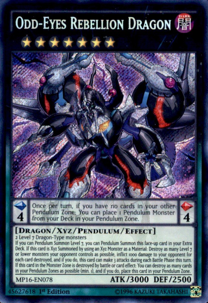 Amazon.co.jp: Yu-Gi-Oh! - Odd-Eyes Rebellion Dragon (MP16-EN078