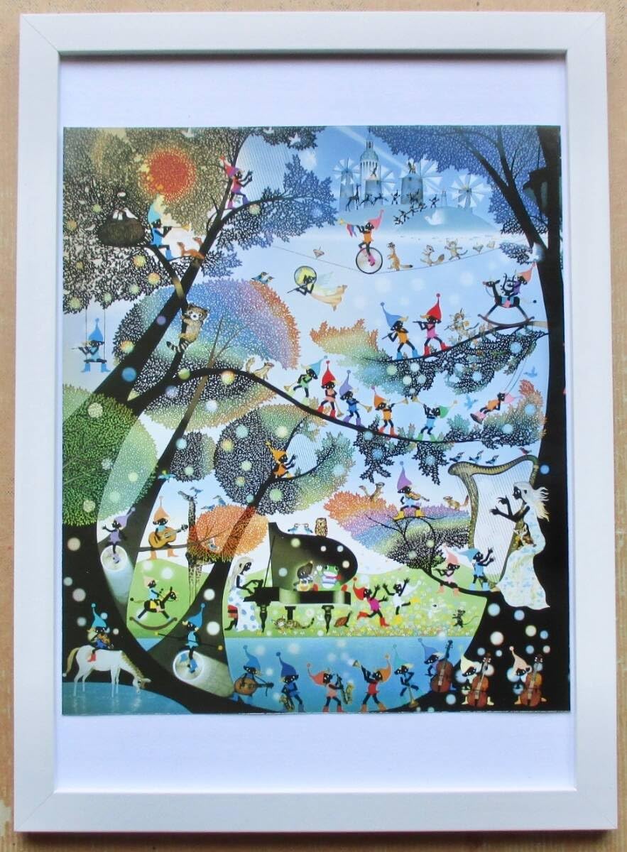 藤城清治 こびとの旅立ち 額装品 藤城清治 こびとの旅立ち 額装品 藤城清治