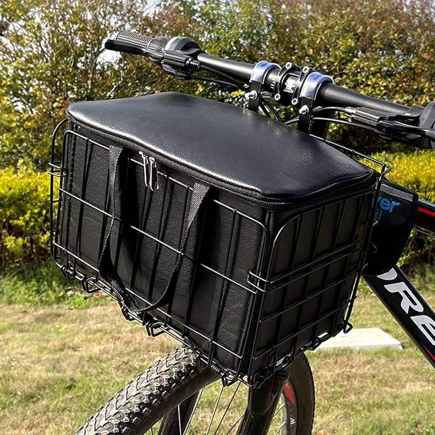 Amazon.co.jp: 自転車カゴ 蓋付き 吊り下げ自転車フロントバスケット