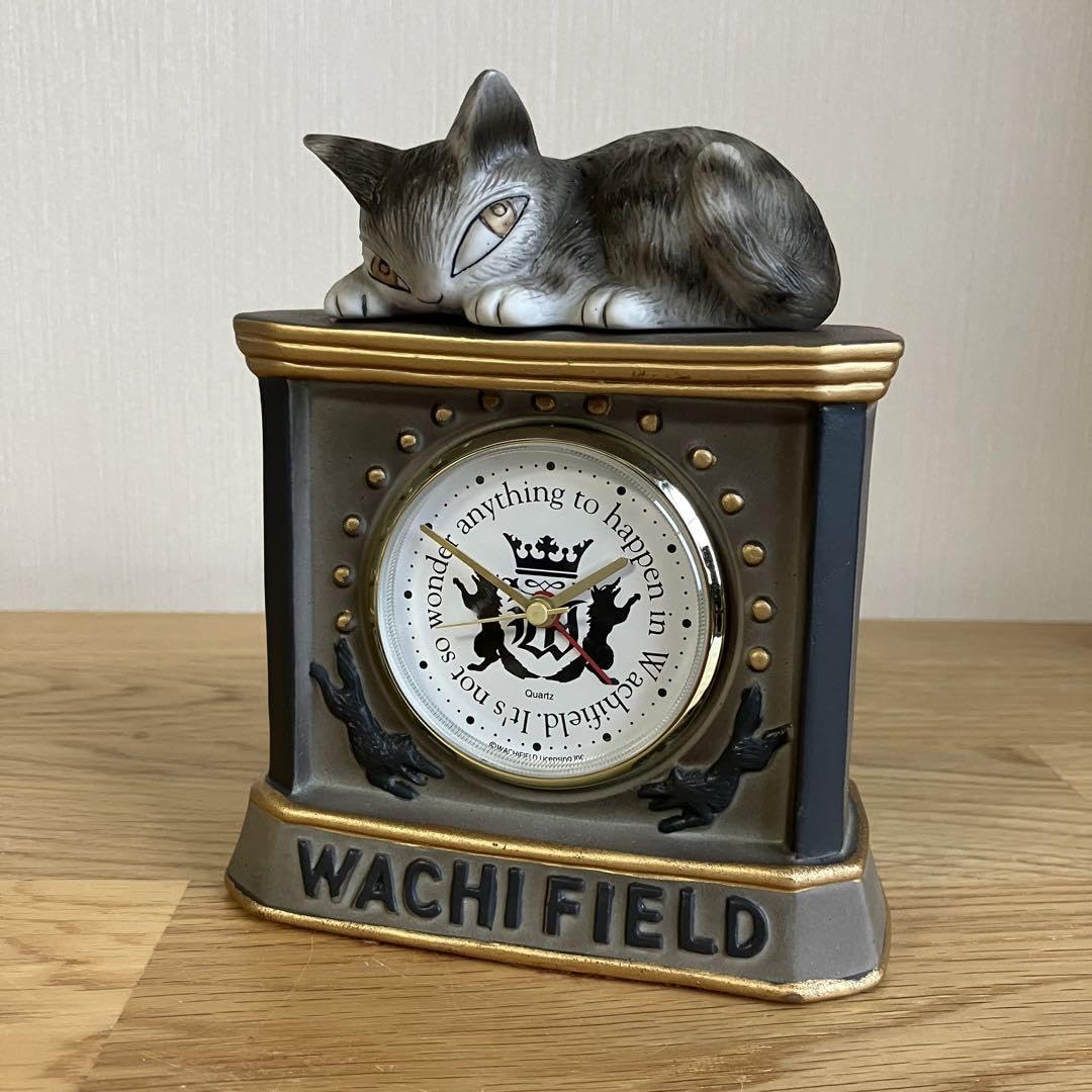 Amazon.co.jp: わちふぃーるど ダヤン 陶器製 置き時計 グレー