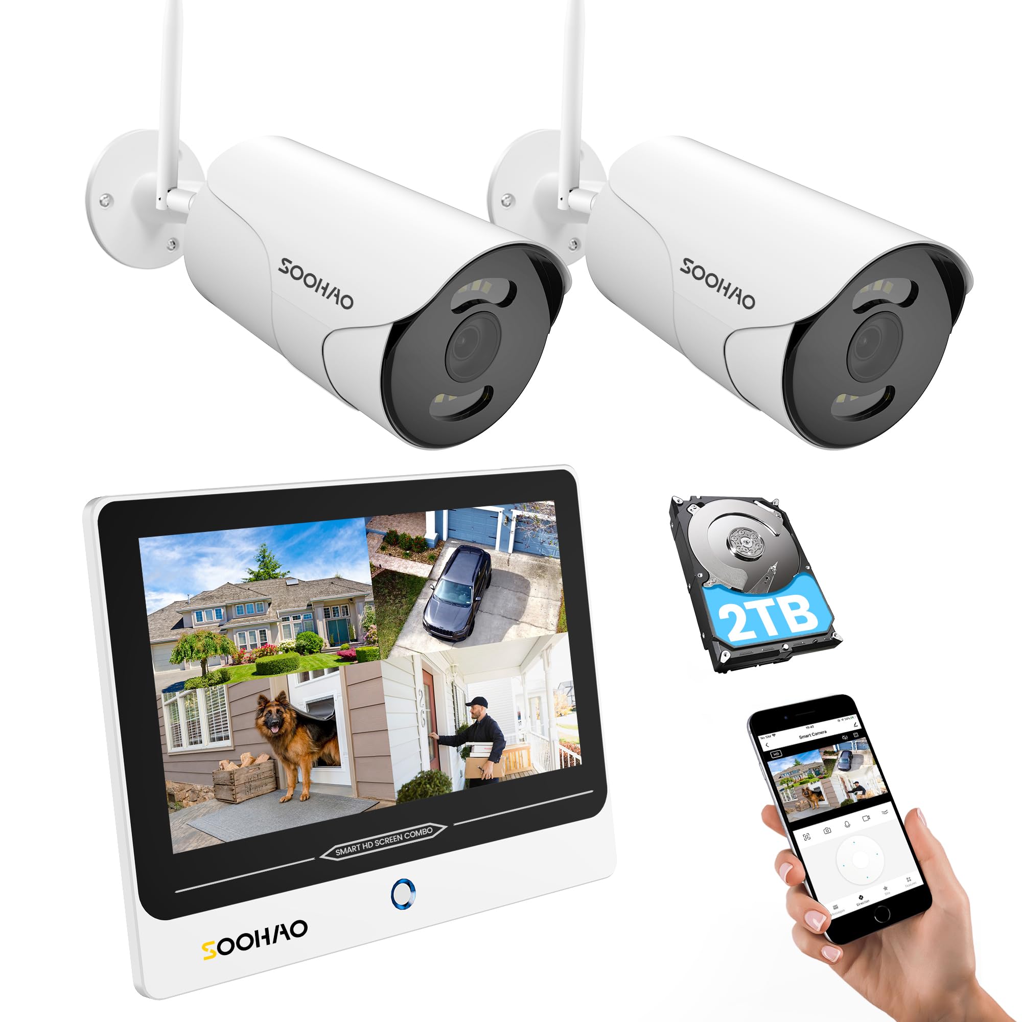 Amazon.co.jp: 【500万画素・2TB HDD内蔵・双方向の音声】SOOHAO