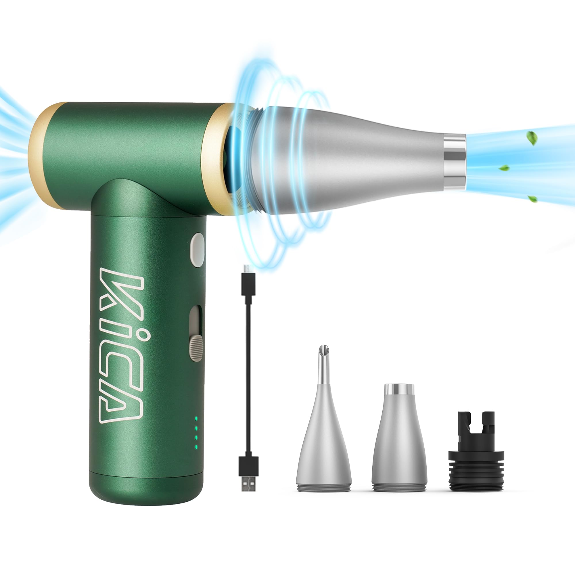 Amazon | KiCA JetFan 2S 多機能 エアダスター 充電式 (グリーン) ミニ