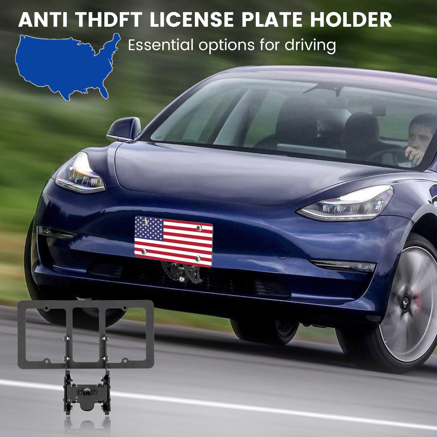 Amazon.co.jp: テスラモデルYフロントナンバープレートホルダーに適合