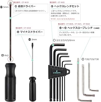 Amazon | CYCLISTS 自転車専用工具セット 23点セット シマノ対応