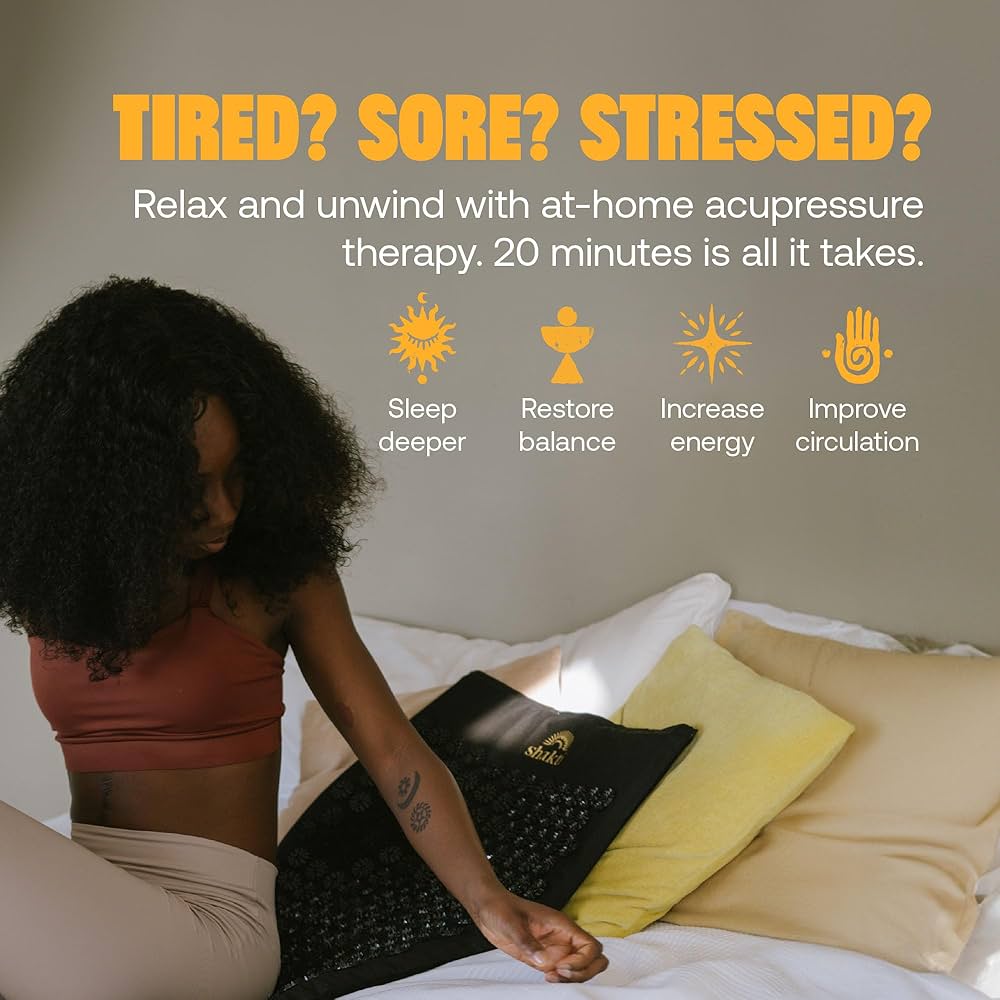 SHAKTI アクパンクチャーマット ブラック Premium Acupressure Mat