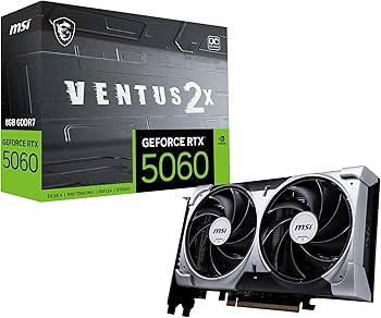 MSI Gaming RTX 5060 8G Ventus 2X OC Graphics Card (8GB GDDR7,TBA