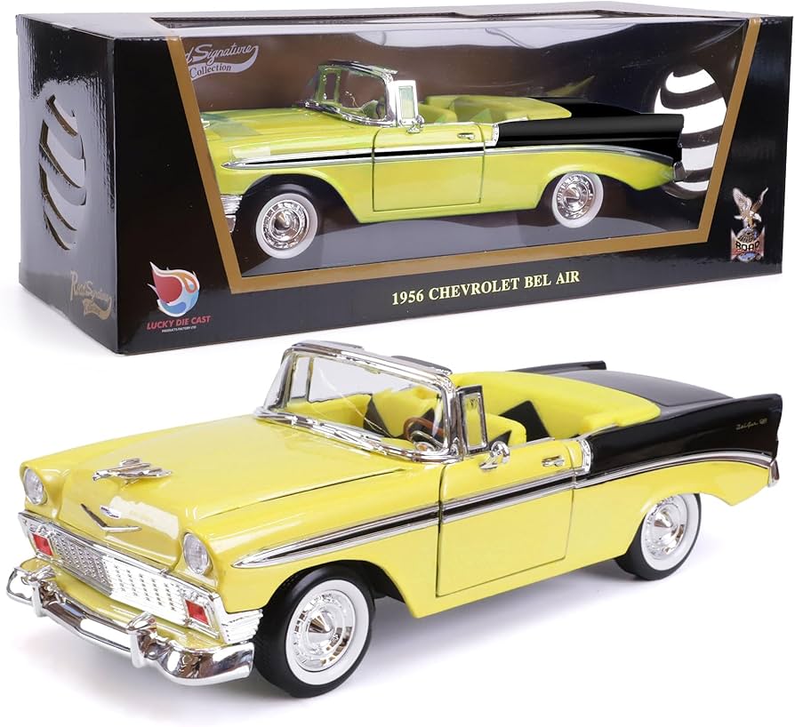 Amazon.com: LUCKY DIE CAST 1956 Chevrolet Bel Air 1/18 Scale Die