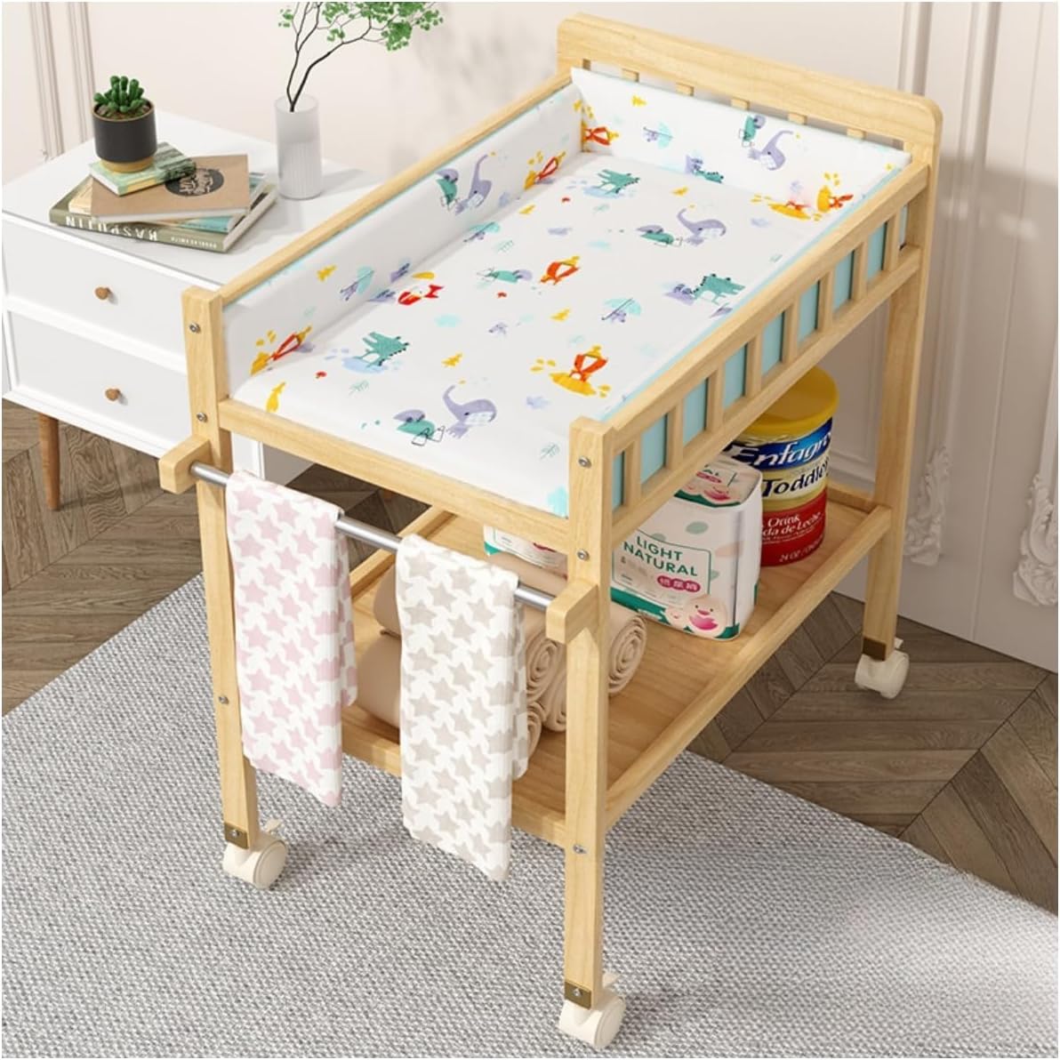 Amazon.co.jp: IKEA MYLLRA 引き出し付きおむつ交換台、ライト