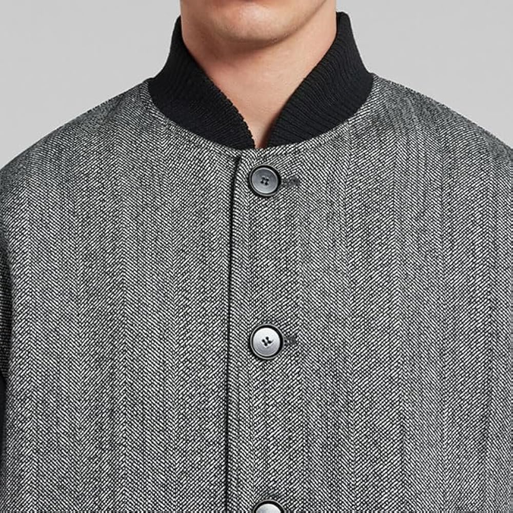 Amazon | [Marni] マルニ ヘリンボーンウール レザー スタジャン